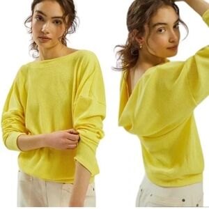 Maeve Off-the-Shoulder Yellow Sweater XL